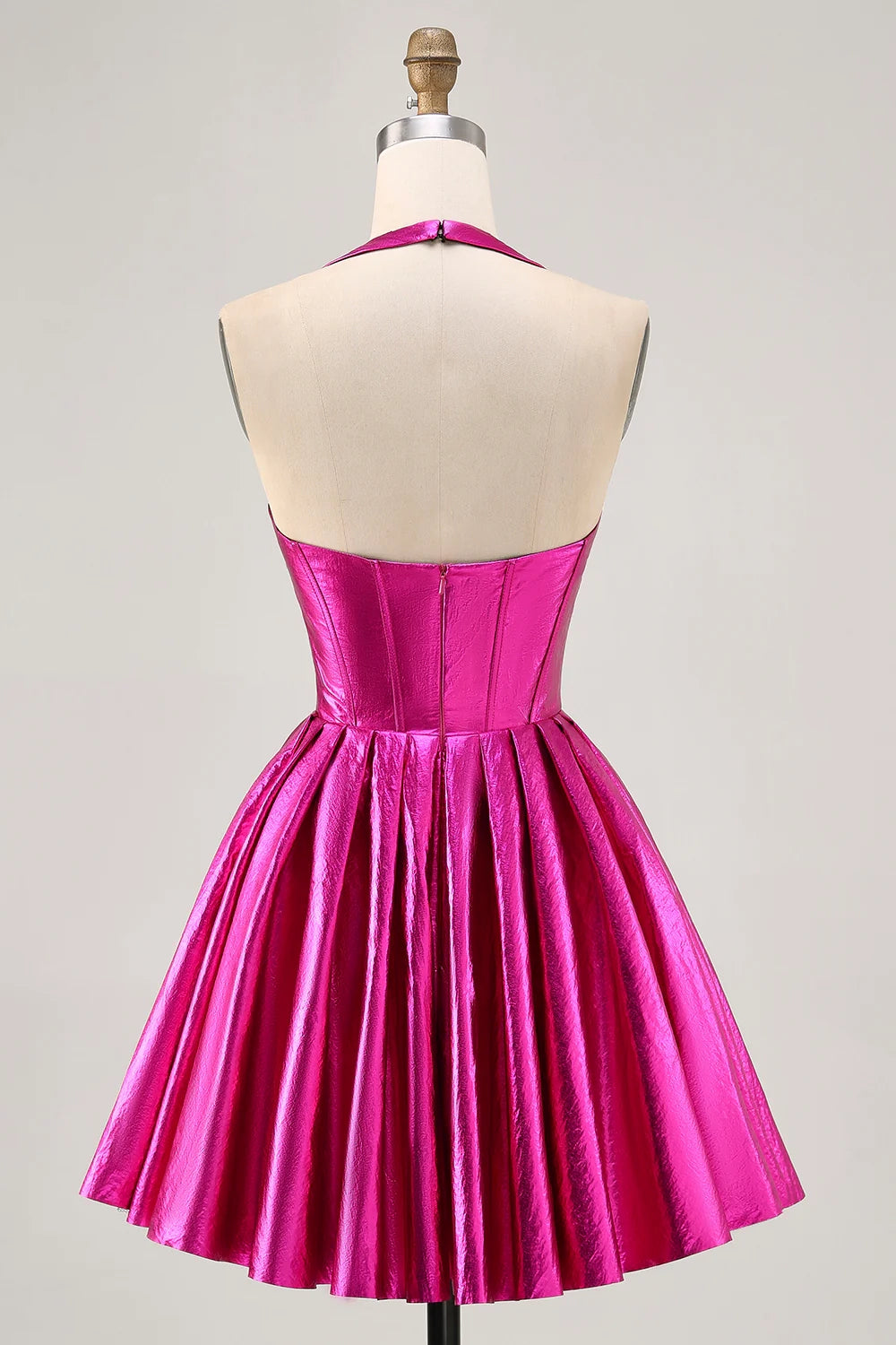 DingJi Wedding Cute Metal Strap A-line Short Tight corset Homecoming Dresses
